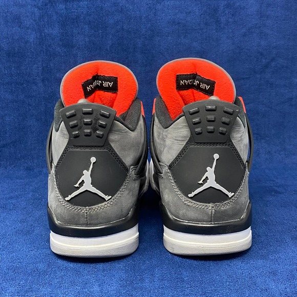 Air Jordan 4 'Infared', Gray/Charcoal/Red, women's US 9 - Picture 6 of 10